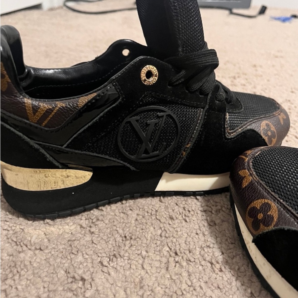 Louis Vuitton Black and Brown Monogram Sneakers